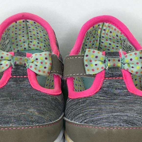 Skechers Kids Go Walk Bitty Bow memory foam Sneaker, Toddler 9, Gray/Pink - Picture 4 of 10